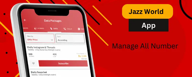 Jazz World App Manage My Number